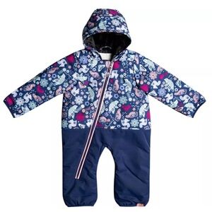 NWT Roxy Medieval Blue Neo Infant Girls' Rose Snow Jumpsuit